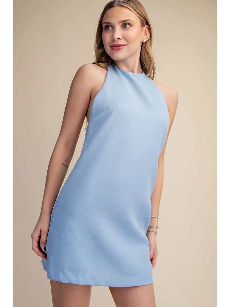 Halter Neck Bow Mini Dress – STOCK Style Shop